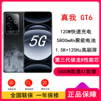 realme真我GT6 月之暗面 16GB+256GB 第三代骁龙8芯 1.5K 120Hz直屏 120W快充 5800mAh聚能电池 AI智能手机