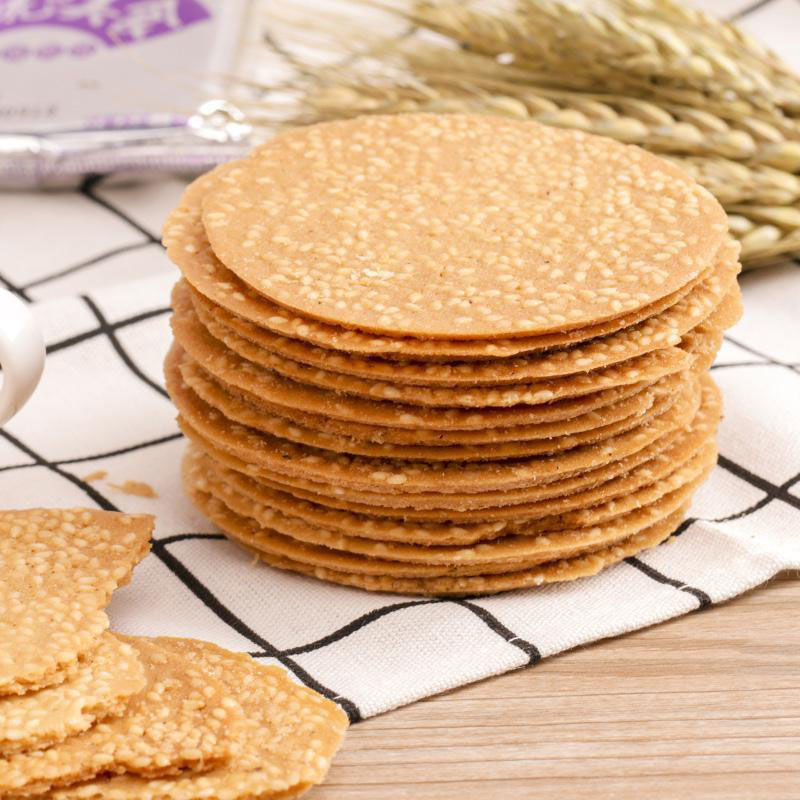 铁棍山药芝麻薄饼手工烤片瓦片煎饼500g装香薄脆芝麻饼干早餐零食参数