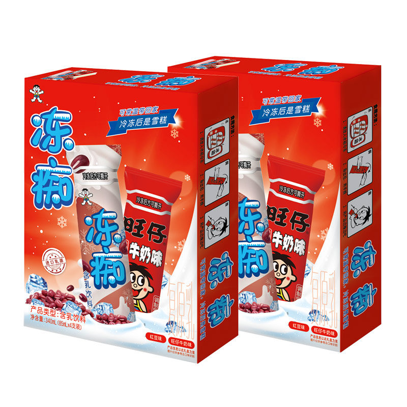 旺旺 冻痴85ml*8支网红冰淇淋雪糕碎冰冰棒棒冰冰棍冷饮零食 参数