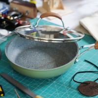 卡罗特(CaROTE) 麦饭石煎锅平底锅20CM少油烟不粘锅煎蛋牛排锅简约创意小清新电磁炉明火通用