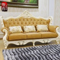 欧式沙发新古典实木沙发123组合皮艺三人沙发样板房客厅家具_9 其他_1+2+3组合