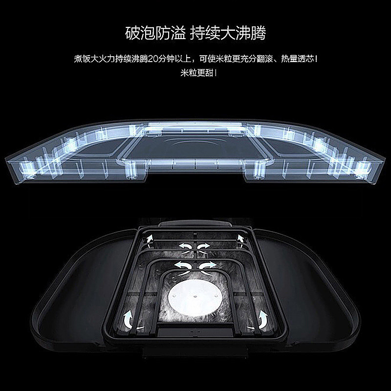美的(Midea) 智能电饭煲 IH电磁加热 预约功能九曲焖香蒸汽阀钛金鼎釜迷你容量3L快速压力电饭锅FS3006