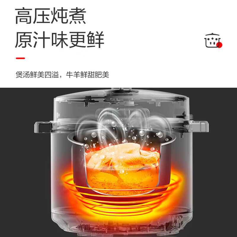 爱仕达(ASD)24H智能预约电高压锅5L AP-Y50E196高清大图