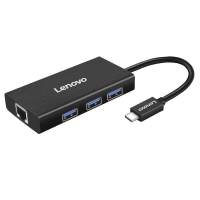 联想(Lenovo)LP0802 ype-C扩展坞 转RJ45网线口拓展USB分线器 Type-C转千兆网口+USB