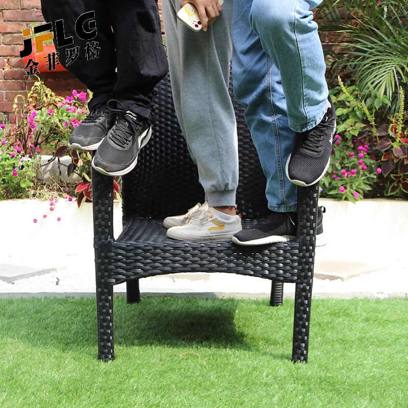 苏宁 金菲罗格 办公家具休闲户外藤编沙发高清大图