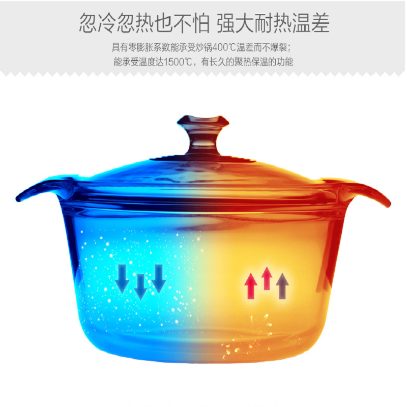 康宁晶彩透明锅（富贵吉祥花卉系列）