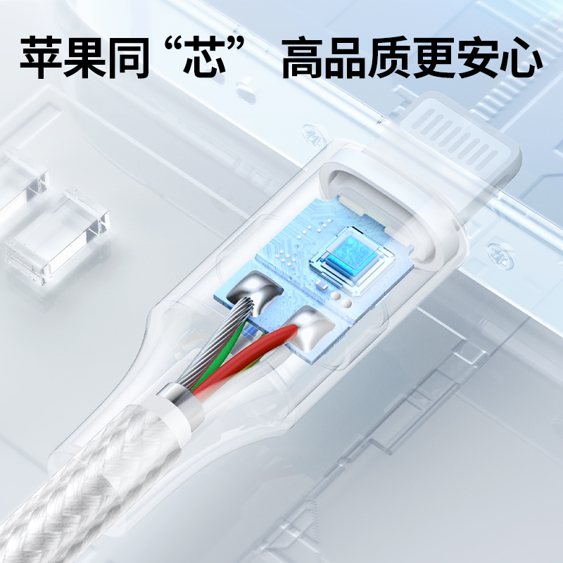 BYZ苹果数据线快充充电线适用iPhone14/13Pro Max手机Lightning充电器USB线1.5米高清大图