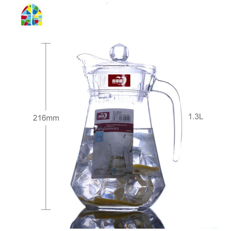 玻璃水壶 大容量创意果汁壶 茶壶扎壶凉水壶凉水杯 FENGHOU 1.1升八角壶