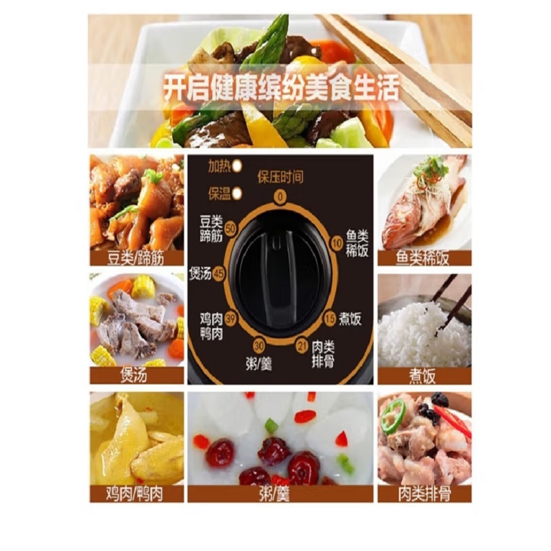 美的(Midea)电压力锅机械版旋钮控制可开盖加热高压锅家用智能MY-12CH402A高清大图