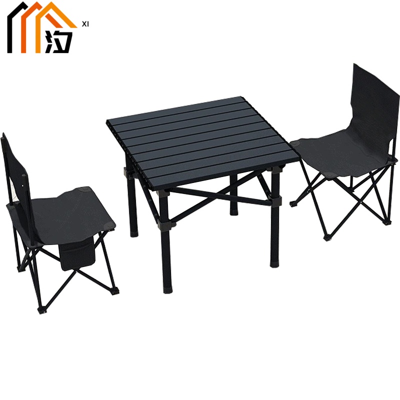 汐户外折叠桌一桌两椅套