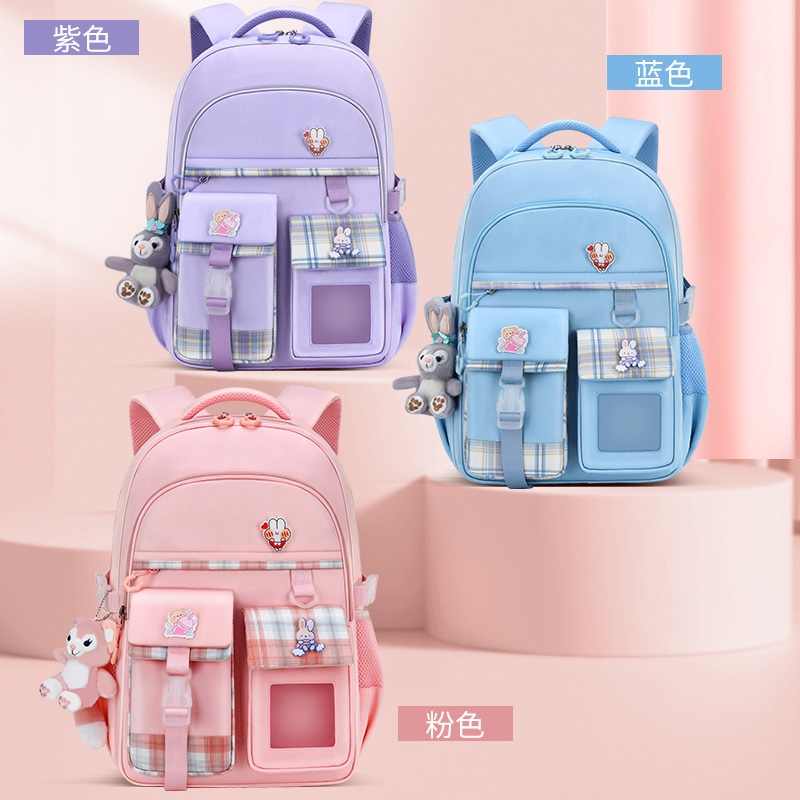 智扣新款书包女生小学生一二三到六年级女孩便儿童护脊减负双肩包