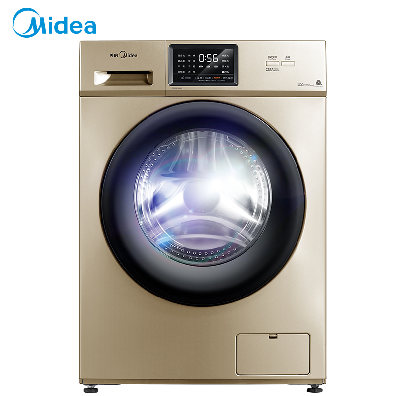 美的(Midea) 滚筒洗衣机 10公斤 全自动滚筒 洗脱一体洗衣机 MG100V31DG5
