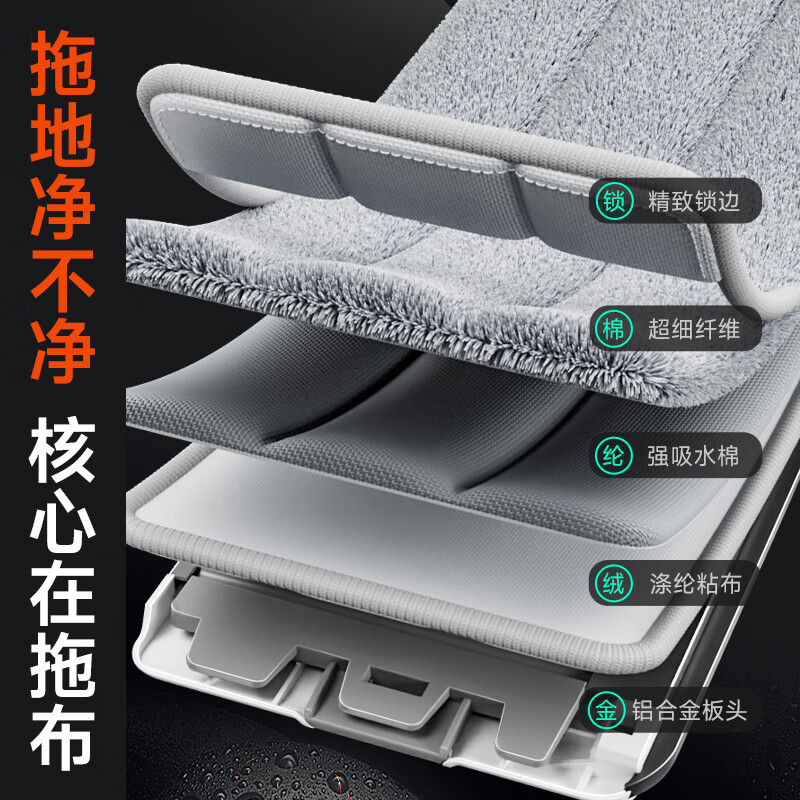 佳帮手平板拖把33cm2布家用一拖净免手洗2026拖地神器墩布拖布洗拖一体高清大图