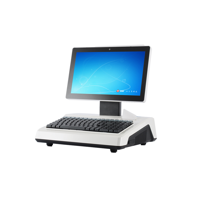 浩顺x18二代金标白色智能型收银一体机服装超市便利店奶茶点单机参数