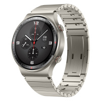 华为/HUAWEI WATCH GT 2 保时捷设计款 智能手表 蓝宝石玻璃 两周续航 专业运动 心脏健康 钛金灰 钛金属表带