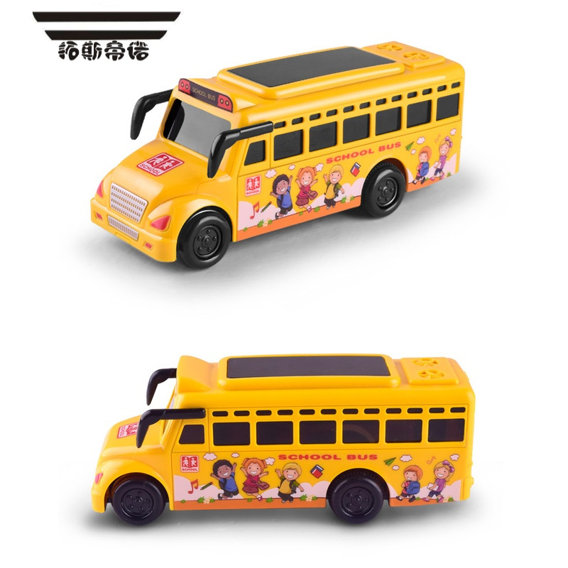 拓斯帝诺婴幼儿童惯性车带音乐灯光校车警车玩具小汽车巴士声光益智