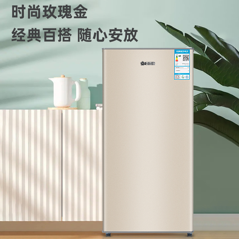 香雪海 立式冰柜 家用迷你全冷冻冰柜 一级能效 母乳储存 侧开门冰箱 BD-65玫瑰金高清大图