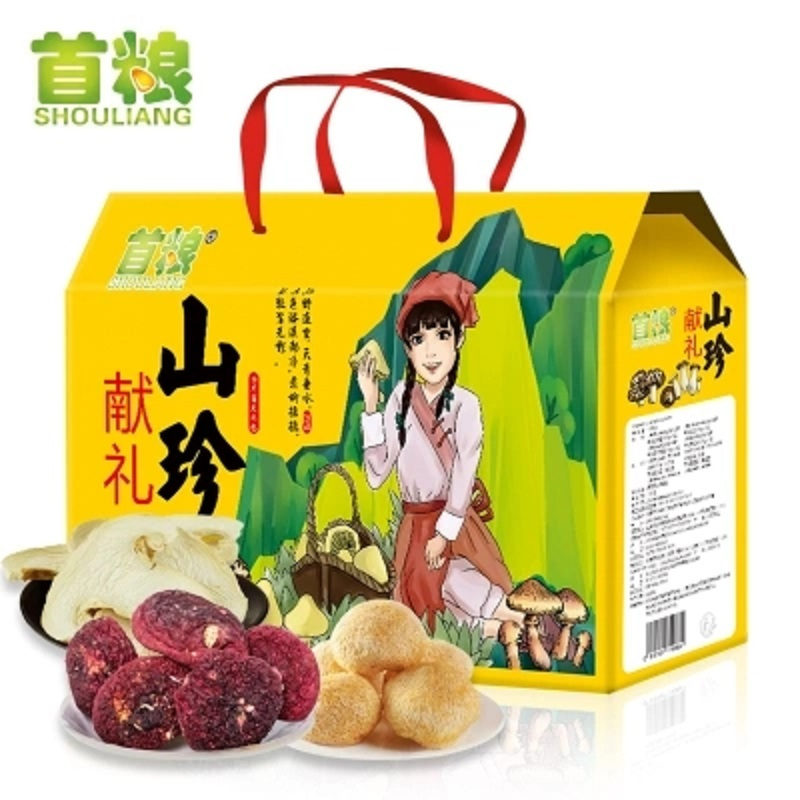 首粮(SHOULIANG) 山珍干菌盒装1080g 蘑菇菌野生菌类特产