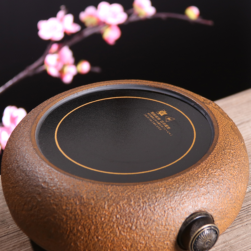 Atelier Tete 纯素做旧 铁壶+电陶炉 煮蒸茶器茶具套装 鲤鱼龙门铁壶套组