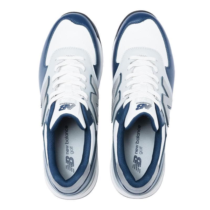 新百伦(New Balance)男款跑鞋休闲运动潮流百搭白色海军蓝拼色减图片
