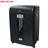 得力(deli)14400大型碎纸机 可碎纸16张 31L大容量 段状4*40mm 4级保密 黑色 办公商务粉碎机