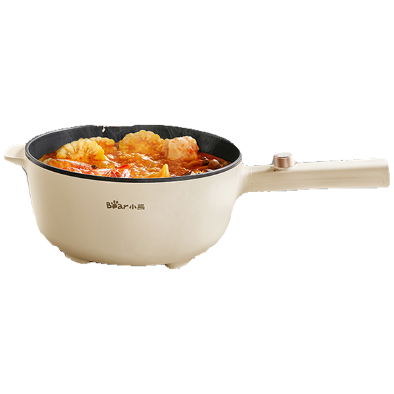 小熊(Bear)电炒锅 电火锅 电煮锅家用多功能蒸煮煎炒一体大功率炒菜锅电热锅配蒸笼 DCG-B28D3-P01