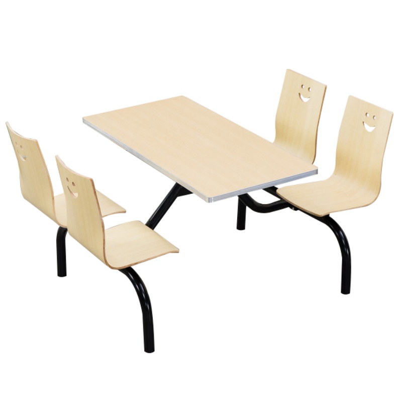 凌迪星食堂桌椅120*60*75cm套高清大图