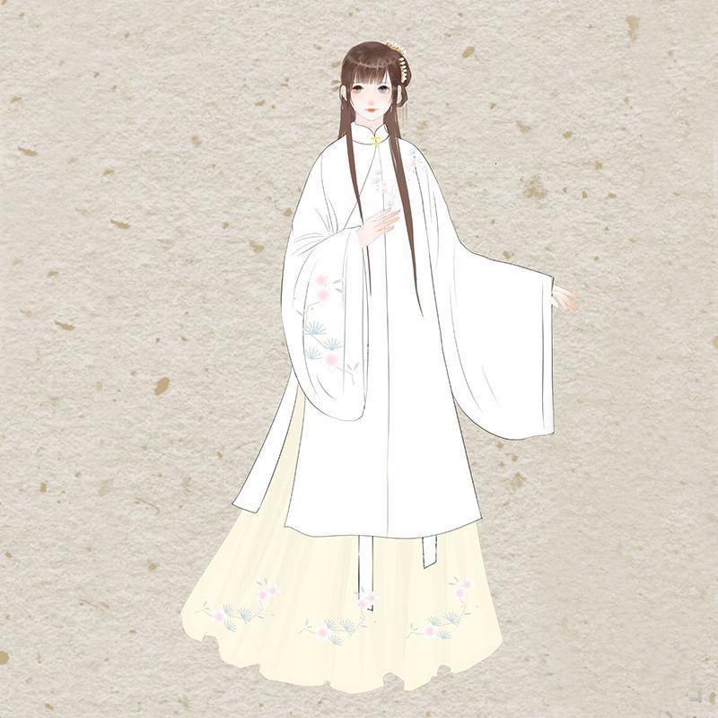 汉服女装襦裙仙女裙中国风学生月槿姬汉服女知春归明制立领斜襟长衫刺绣褶裙春夏日常款袄裙