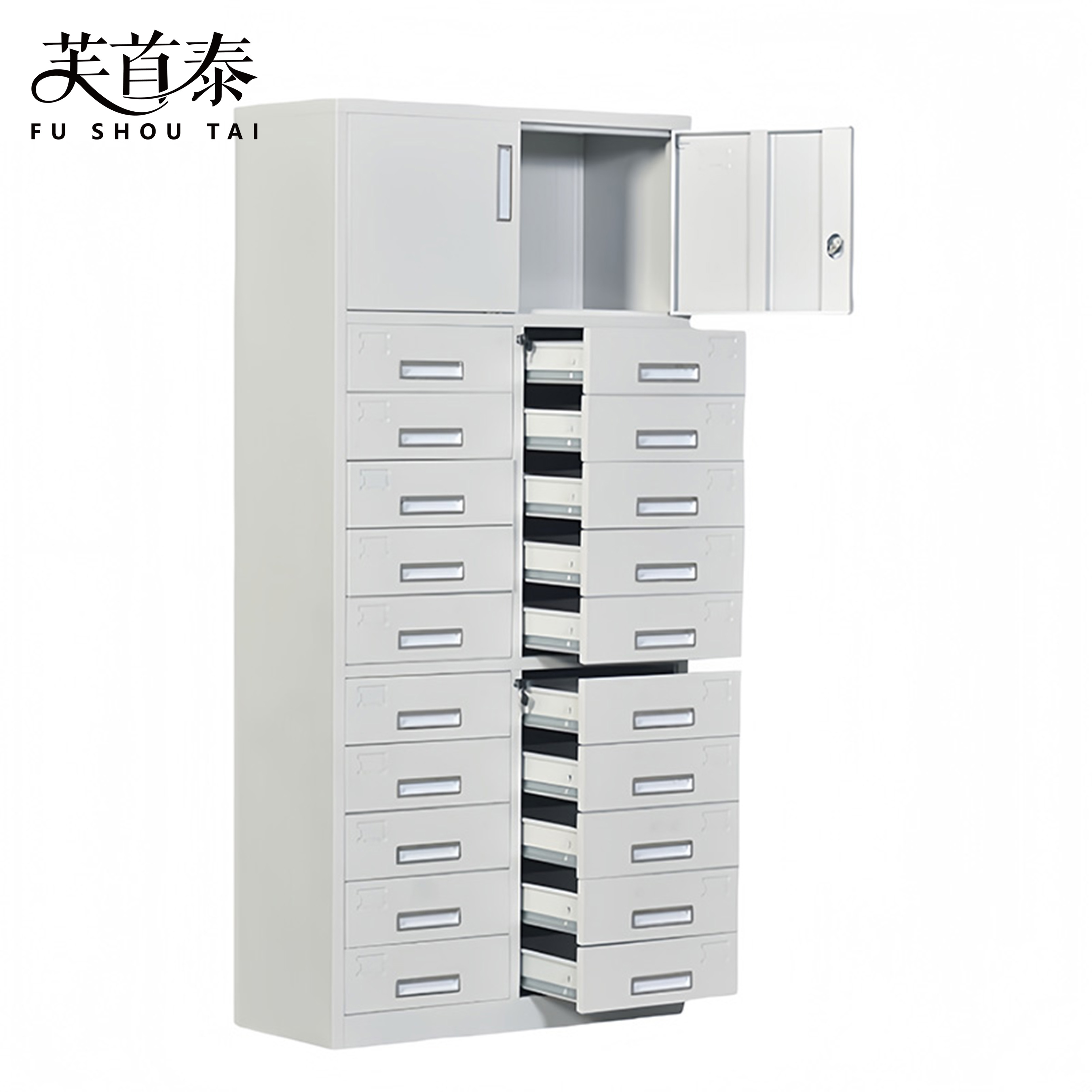 芙首泰办公资料柜2门20抽850*390*1800mm台高清大图