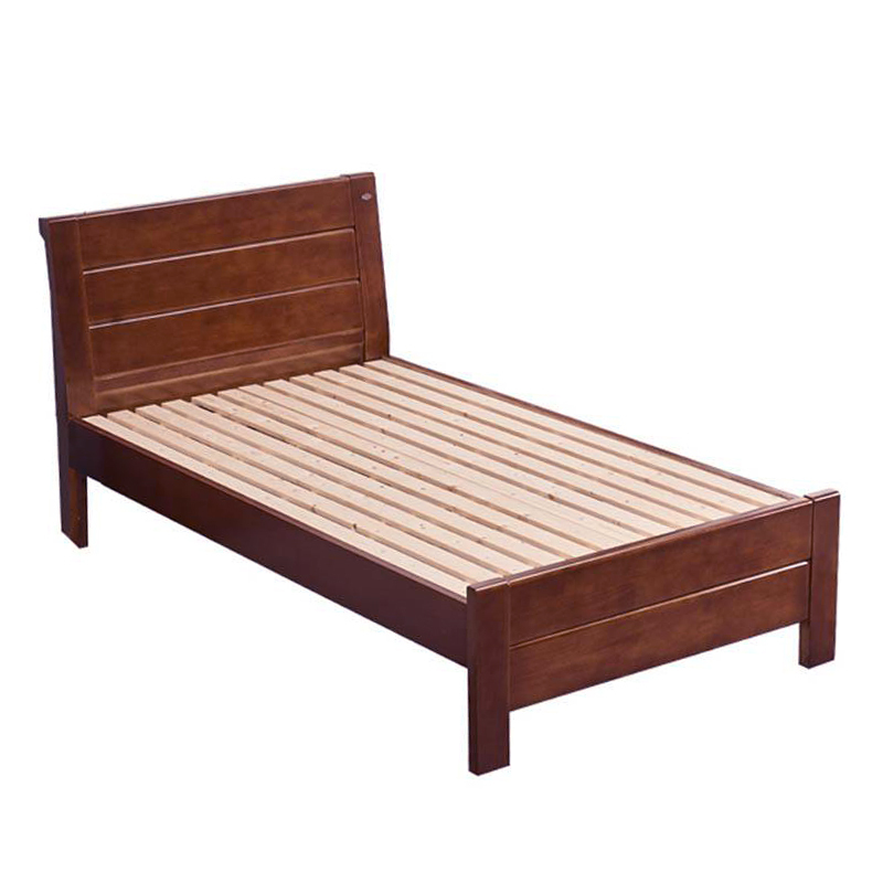 广亿隆实木床带垫配床头柜（1.2米床*1张带床垫*1张配床头柜*1个）WH-TCG2111#D/套高清大图