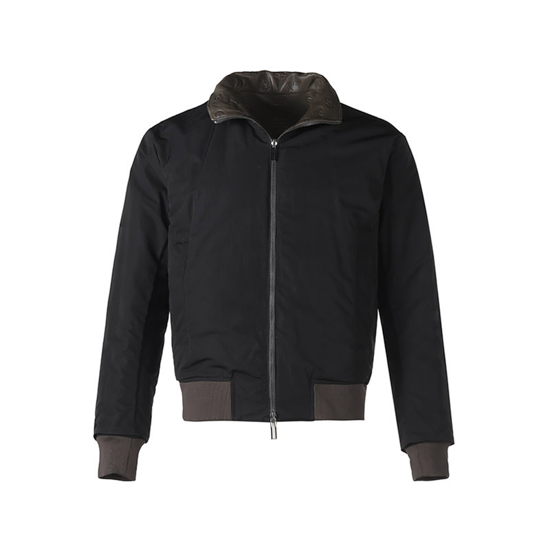 阿玛尼emporioarmani男士羊皮革锦纶双面穿皮衣夹克外套上衣h31r7hc1