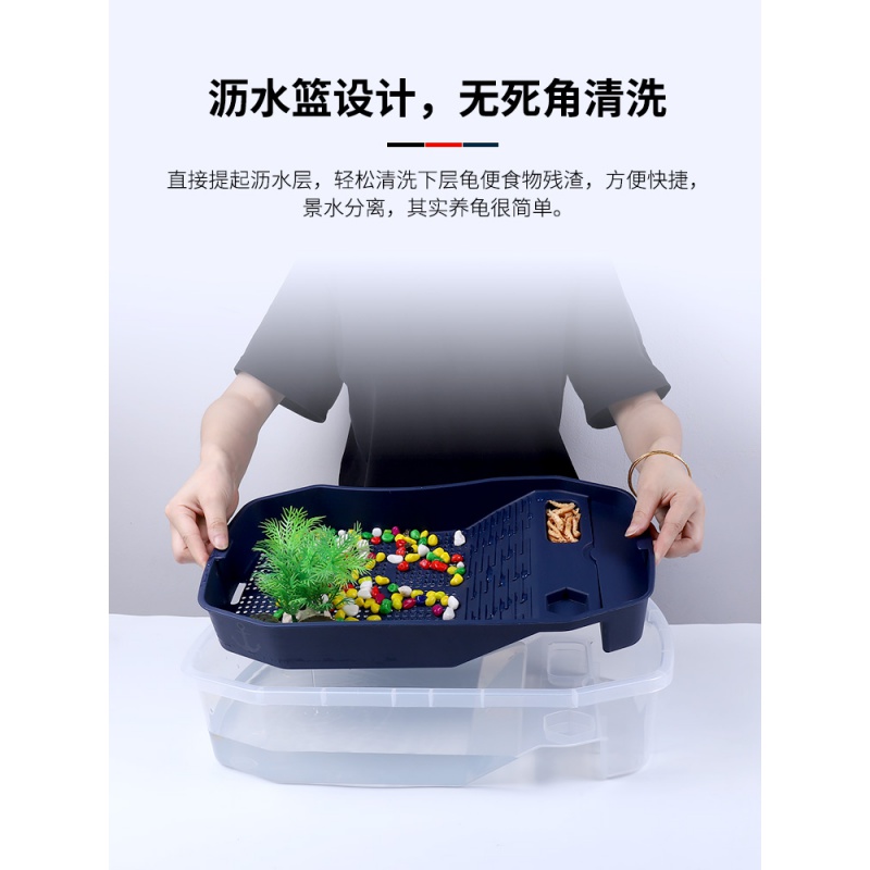乌龟缸带晒台别墅造景大型乌龟盆养乌龟的专用缸家用巴西龟饲养箱高清大图
