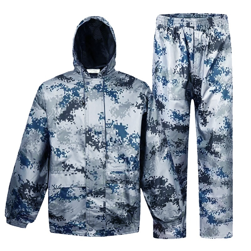 兵行者07新式单兵数码迷彩空军雨衣套装部分队执勤分体雨衣军迷服饰
