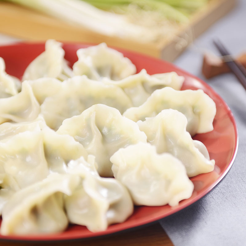 海诗莱猪肉荠菜水饺288g*4速冻锁鲜手工饺子高清大图