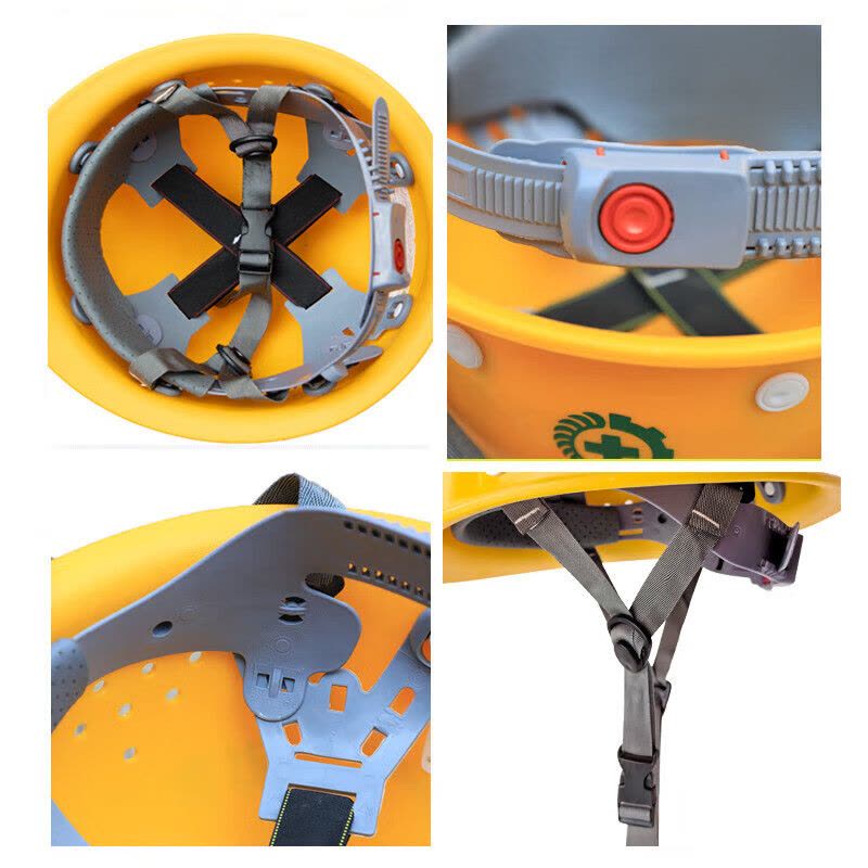 诺瑞斯安 安全帽 新国标防砸抗冲击工地建筑工程施工 玻钢透气款N15 5个起订图片