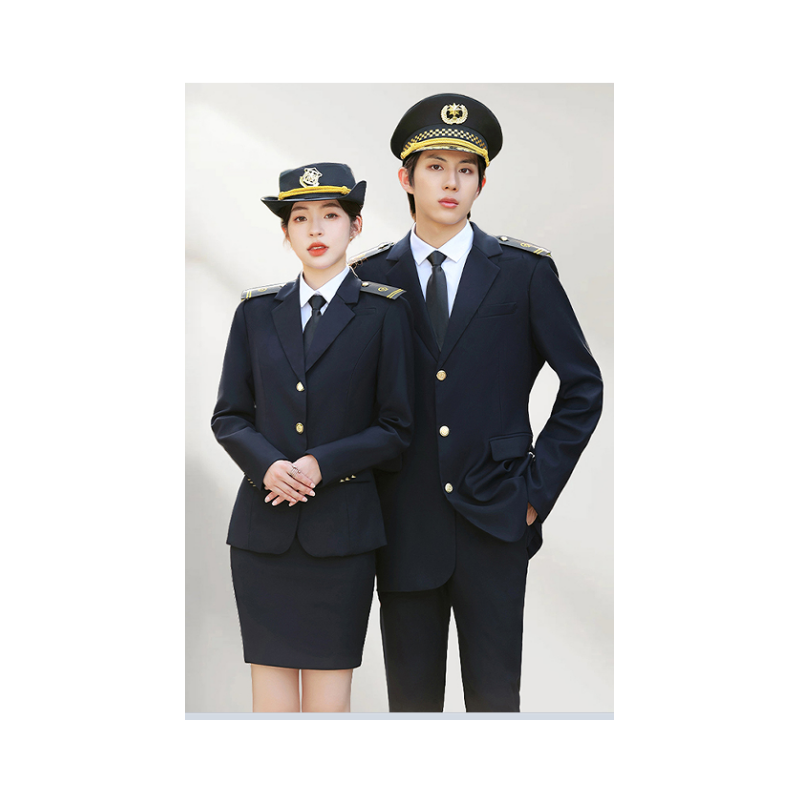 特洛曼男款铁路制服套装 工作制服 (S-4XL)西服+西裤