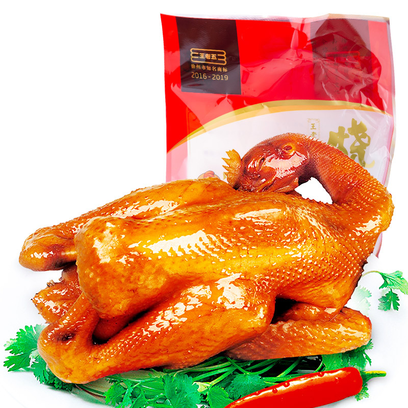 王老五 500克/袋 扒卤鸡肉 手工制熟食 烧鸡