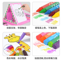 纽奇(Nukied)儿童画笔套装益智玩具带画板水彩笔蜡笔铅笔画笔调色盘彩铅油画棒手提美术绘画套装176PCS[清新粉]