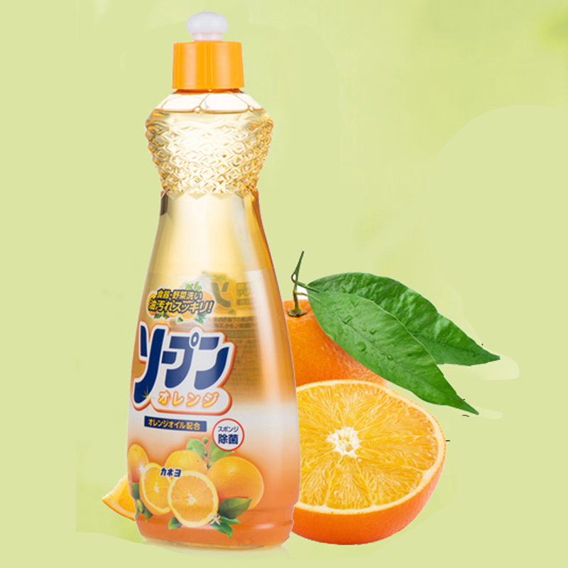 蔬菜清洗剂 厨房洗洁剂香橙精油配方600ml*5瓶 绿