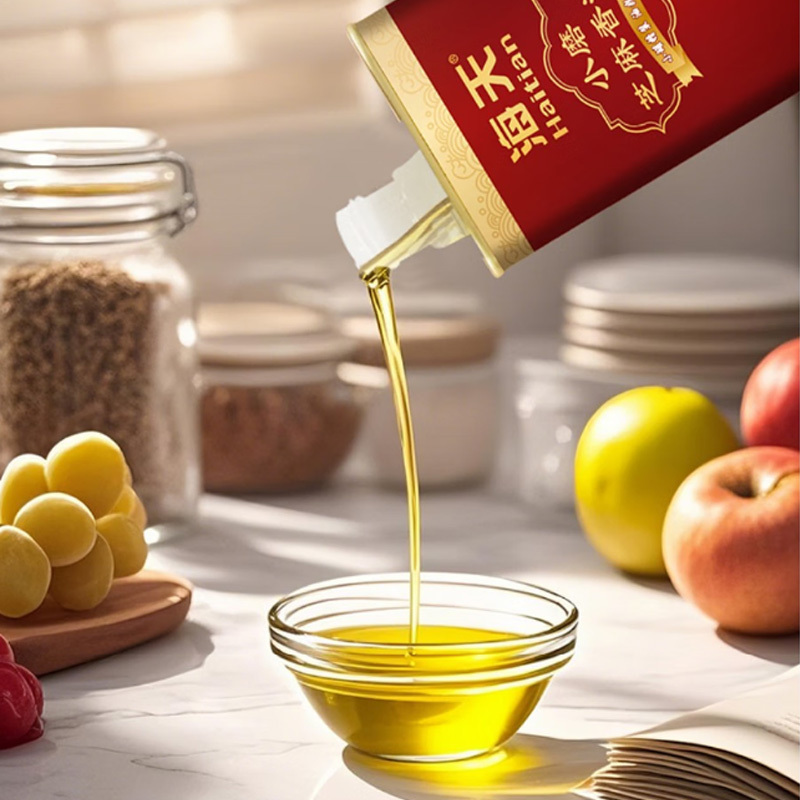 海天亚麻籽油芝麻香油山茶油三件套隔氧锁鲜减少氧化铁罐1.5L高清大图