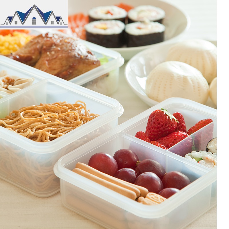 厨房食品收纳盒水果冰箱保鲜盒塑料微波炉饭盒便当盒长方形密封盒 三维工匠高清大图