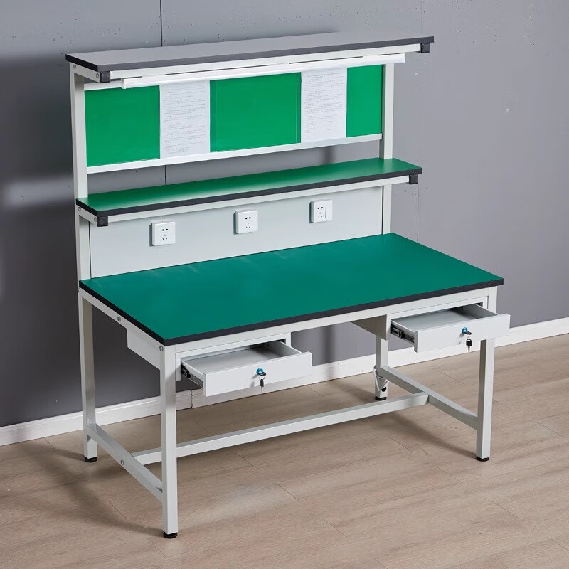 晋舰防静电工作台车间检验桌手机维修工作台三层双抽 1400*600*750mm高清大图