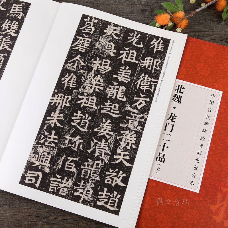 正版]中国古代碑帖经典彩色放大本北魏龙门二十品上下两册楷书