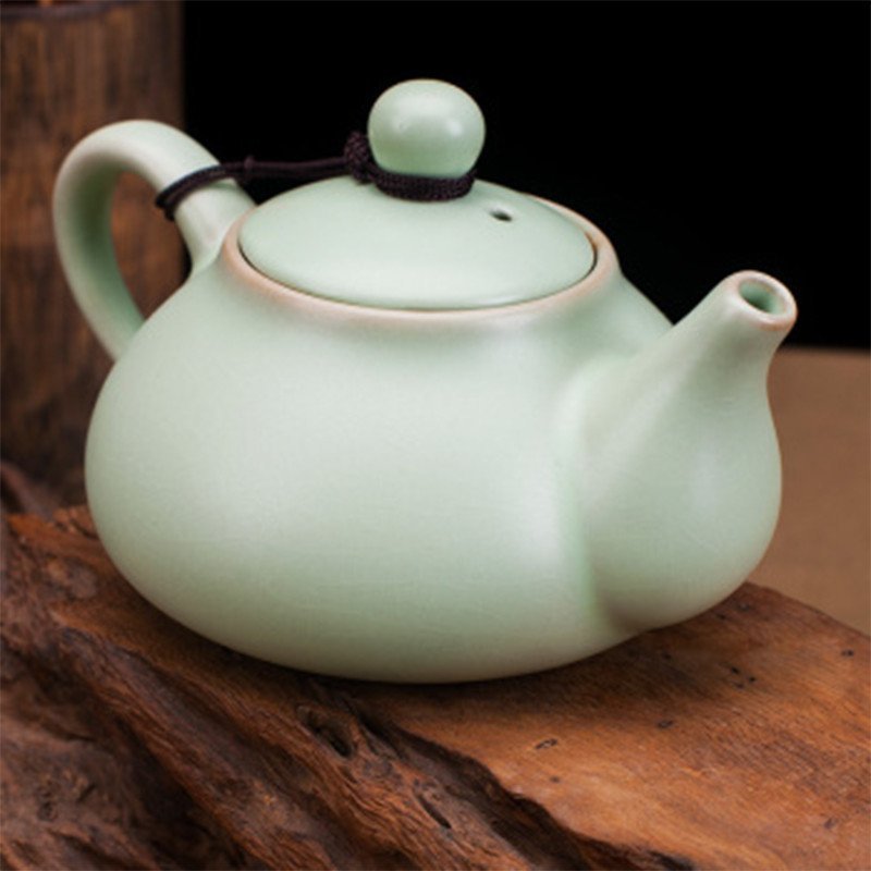 彩帮 整套茶具套装 8头汝窑功夫茶具套装 景德镇瓷器茶壶茶杯茶具礼盒装端月壶家用
