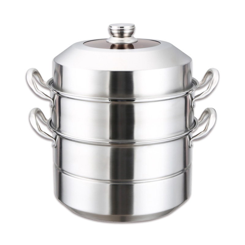 朗赫奥斯顿三层蒸锅304不锈钢30cm蒸锅 LH-ZG10