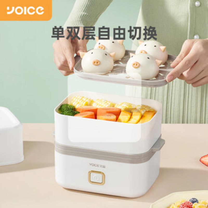 优益(Yoice) 煮蛋器 双层自动断电迷你蒸鸡蛋器 蒸蛋机定时煮蛋器不锈钢 2L [Y-ZDQ30]高清大图