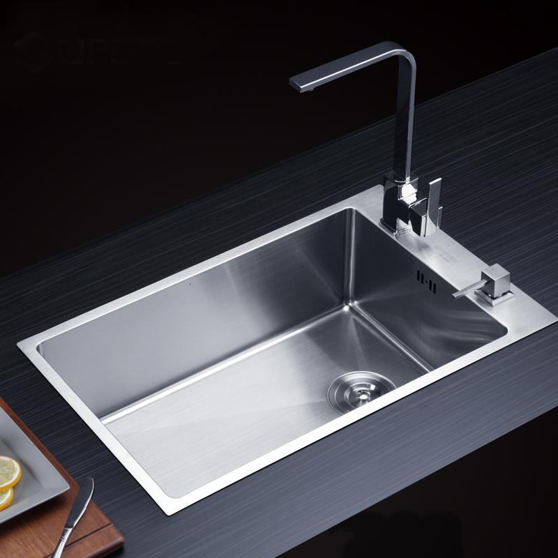 不锈钢手工水闪电客单厨房水池吧台洗菜盆洗碗池水盆加厚视频