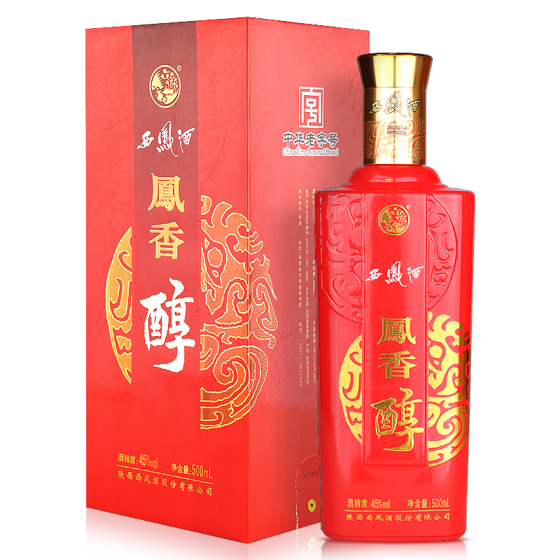 酒厂直营官方旗舰店西凤酒45度凤香醇婚宴喜庆送礼单瓶礼盒装