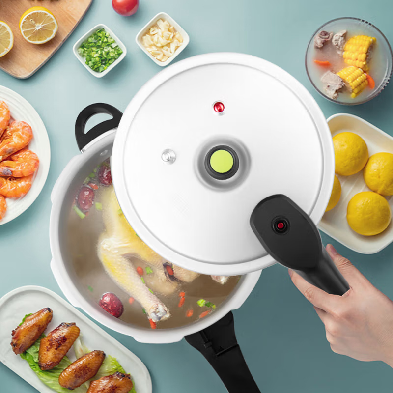 爱仕达 六保险T型带蒸格铝压力锅[明火燃气专用] YL26T4D 个高清大图