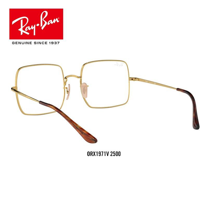 RayBan雷朋金丝边方形款光学镜潮流防蓝光近视镜架男女款0RX1971V 2500金色镜框尺寸54